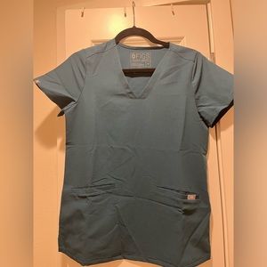 NWT Teal Figs Casma three pocket Scrub top Size XS